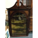 a Victorian mahogany inlaid corner cupboard. Est.