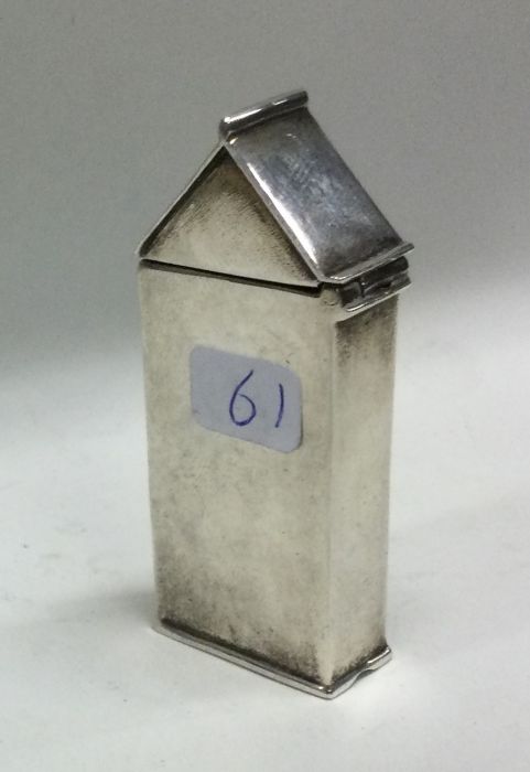 A rare silver and enamel guard vesta case. Approx. 35 grams. Est. £50 - £80. - Image 2 of 2