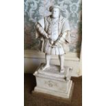 A large alabaster model of Henry VIII. Est. £30 -
