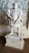 A large alabaster model of Henry VIII. Est. £30 -