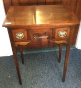 A good Georgian style two drawer lowboy. Est. £50