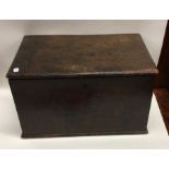 A Georgian mahogany hinged top box. Est. £15 - £20.