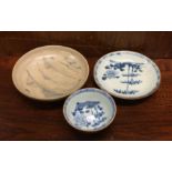 Three Chinese porcelain Nanking cargo pin dishes.