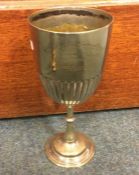 A silver plated Military trophy cup presented to '
