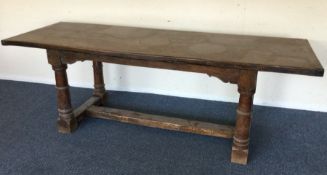 A good oak refectory table. Est. £60 - £80.