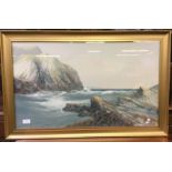 REGINALD DANIEL SHERRIN (British 1891 - 1971): A framed and glazed seascape. Approx. 74 cms x 44