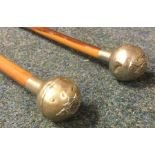 Two swagger sticks. Est. £20 - £30.