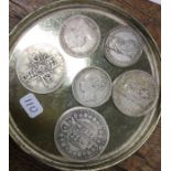 A small collection of pre-1947 coinage. Est. £10 -