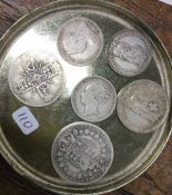 A small collection of pre-1947 coinage. Est. £10 -