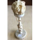 An old ivory puzzle ball. Est. £20 - £30.