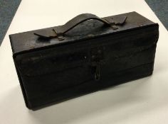 A 1942 Military motorcycle tool box. Est. £20 - £3