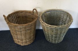 Two old wicker baskets. Est. £20 - £30.