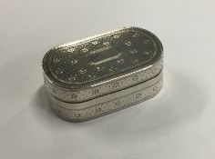 A large engraved silver vinaigrette. By Joseph Wilmore. Approx. 20 grams. Est. £160 - £180.