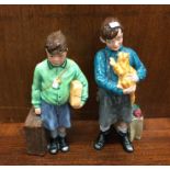 Two Royal Doulton figures of children. Est. £15 -