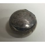 A silver box. Approx. 20 grams. Est. £20 - £30.