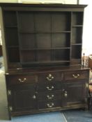 A good large Georgian oak two section dresser. Est