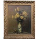 HENRI FANTIN-LATOUR (French 1836 - 1904): A still life reproduction print with flowers in vase.