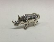 An ornate English silver figure of rhino. Approx. 22 grams. Est. £30 - £50.