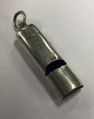 CHESTER: A rare late Victorian silver whistle. Approx. 9 grams. Est. £150 - £180.