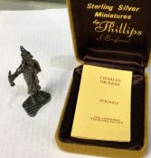 A heavy cased silver figure of the Charles Dickens character ‘Scrooge’. Approx. 30 grams. Est. £35 -