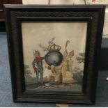 A framed and glazed picture of figures. Est. £10 -