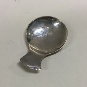 DUBLIN: A rare hammered Irish silver caddy spoon. 1979. By William Egan and Sons. Approx. 20