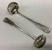 EDINBURGH: A pair of Scottish silver toddy ladles. 1813. By John Miller and Co. Approx. 71 grams.