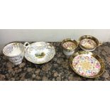 An attractive Coalport gilded trio decorated in br