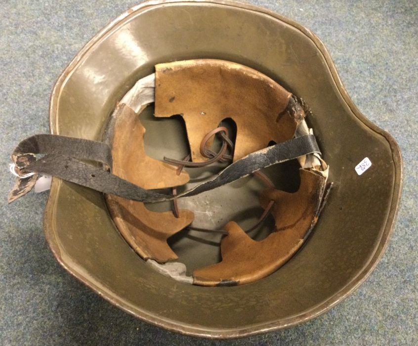 A German World War II helmet with Bulgarian emblem - Image 2 of 2