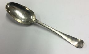 A heavy George II silver tablespoon with engraved handle. London 1739. By DI. Approx. 68 grams. Est.