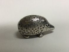 A good silver pin cushion in the form of a hedgehog. Approx. 12 grams. Est. £200- £250.