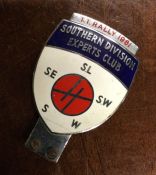 A heavy chrome and enamel car badge. Est. £10 - £2