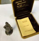 A heavy cased silver figure of the Charles Dickens character ‘Mrs Gamo’. Approx. 40 grams. Est. £