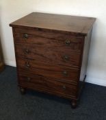 A mahogany hinge top commode. Est. £30 - £40.