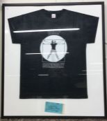 A framed and glazed Billy Connolly T-shirt together with a signe