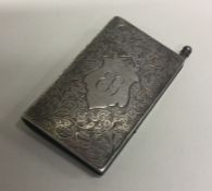 CHESTER: An engraved silver card case. 1906. By Walker and Hall. Approx. 55 grams. Est. £80 - £120.