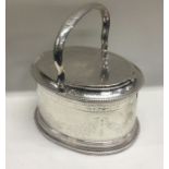 A heavy Victorian silver caddy with double compartment. London 1862. By C F Hancock. Approx. 731