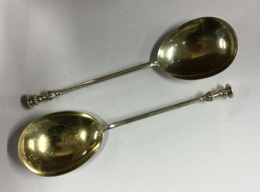 A good pair of seal top silver spoons. London. By
