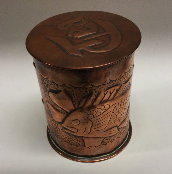 NEWLYN: A stylish copper tea caddy. Est. £150 - £2 - Image 2 of 2