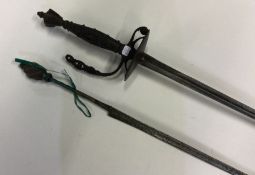 A Continental dualling sword together with one oth