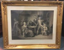 A large gilt framed picture. Est. £30 - £40.