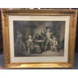 A large gilt framed picture. Est. £30 - £40.