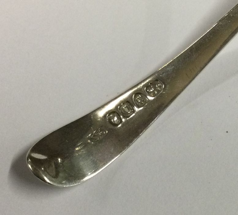 A Georgian silver OE pattern sifter spoon. London. - Image 2 of 2