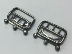 A pair of Georgian silver buckles London 1815. By James Aldridge. Approx. 29 grams. Est. £120 - £