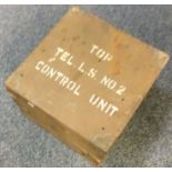 An old Military box. Est. £10 - £20.