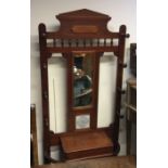 A mahogany mirrored hall stand. Est. £30 - £40.