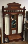 A mahogany mirrored hall stand. Est. £30 - £40.