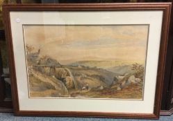 PHILLIPS MITCHELL: A framed and glazed watercolour. Approx. 42 cms x 27 cms. Est. £20 - £30.