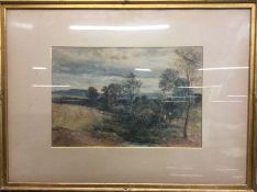 DAVID COX (British 1783 - 1859): A framed and glazed watercolour depicting figures and trees.