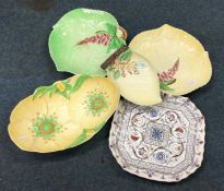 A group of Carlton ware leaf dishes. Est. £20 - £3